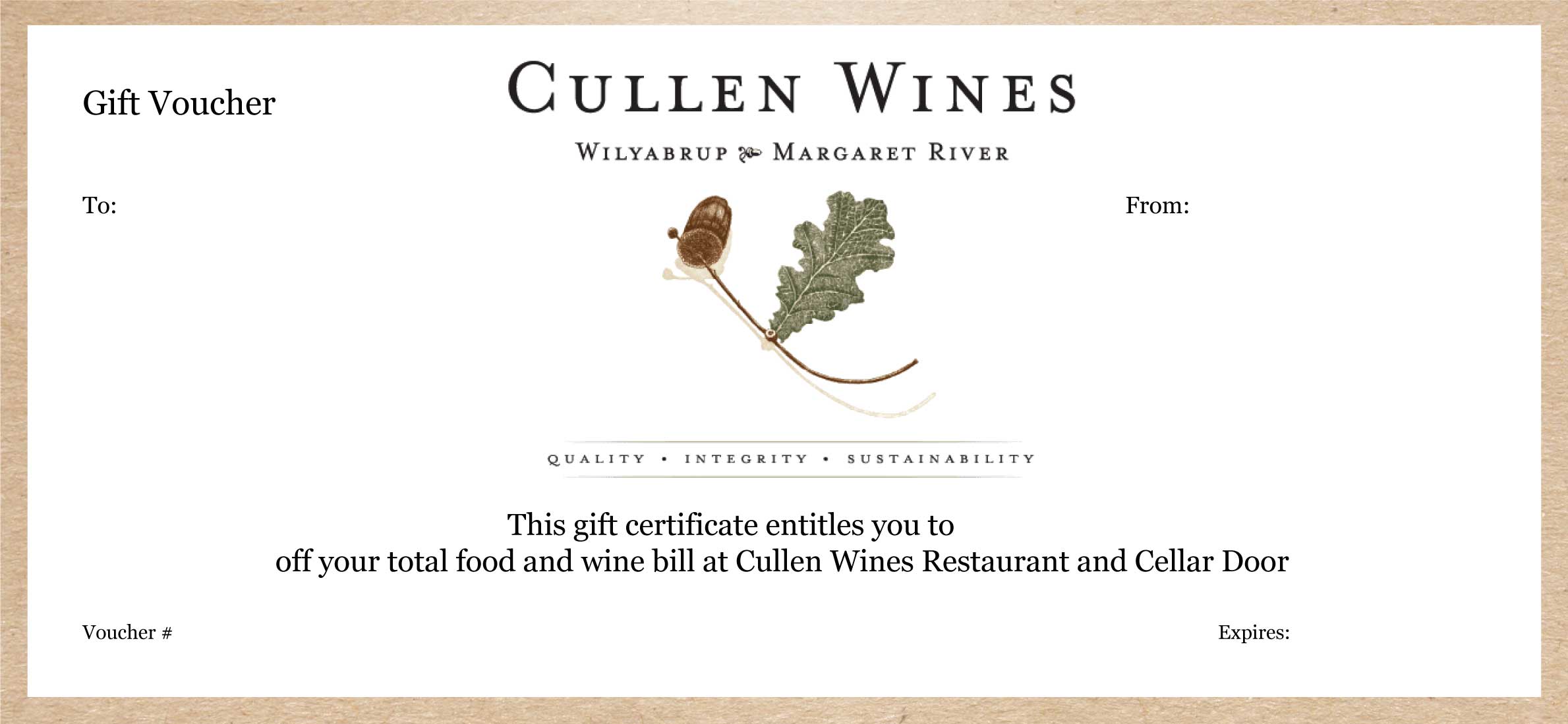 Cullen Wines Gift Voucher
